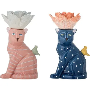 Dekorativní svícen Bloomingville Eri 9,5 x 17 x 9 cm 2-pack 82063260 vícebarevná MLC