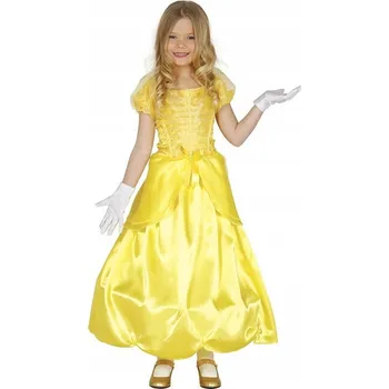 Karnevalový kostým KOSTÝM DĚTSKÝ ŽLUTÝ KOSTÝM PRINCEZNY Z POHÁDKY VEL. 104