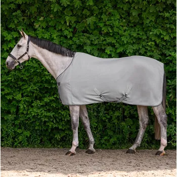 Deka pro koně Waldhausen odpocovací deka ECONOMIC flecce s křížovým zapínáním - stříbrně šedá - 135