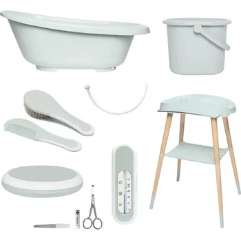 koupací vanička BÉBÉ-JOU Koupací sada Sense 7 dílná Sky Green