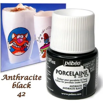 Barva na porcelán vypalovací PORCELAIN 150-barva ČERNÁ č.42 objem 45ml