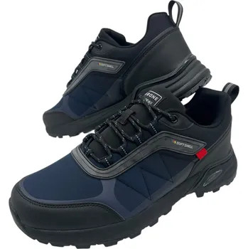 Pánské tenisky Vebone Pánské modré softshellové šněrovací tenisky Barva: Modrá, Velikost: 46