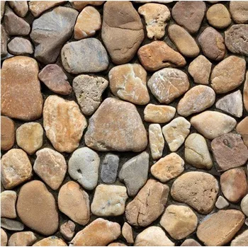 Samolepící 3D panely 3D oblázky hnědé