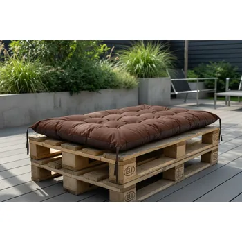 Podsedák Prošívané sezení na paletu RICCO color 22 hnědá 120x80 cm polstr na paletu - sedák Mybesthome