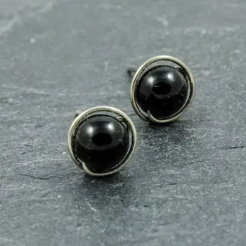Náušnice Náušnice onyx – pecky