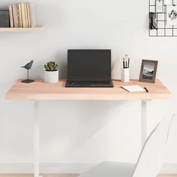 Psací stůl vidaXL Stolní deska 100x50x(2-4)cm ošetřený masivní dub [3156366] Barva: Přírodní