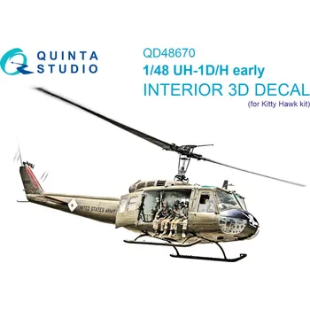 Plastikový model 1/48 UH-1D early/UH-1H early 3D&col.Int.(KITTYH)
