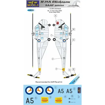 Plastikový model 1/48 Decals H-19A Chicksaw in SAAF service