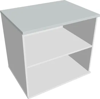 Policová skříň Skříň otevřená stolová SP 80 60 N (léta napříč) - ŠEDÁ , BÍLÁ