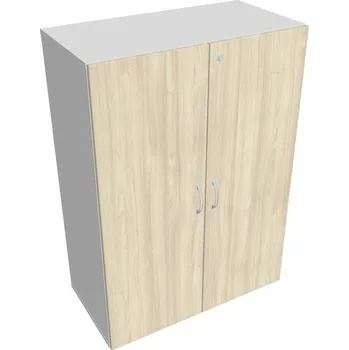 Policová skříň Skříň dveřová DZ 3 80 01 (Jednobodové zamykání) - AKÁT , BÍLÁ