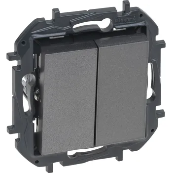 NILOÉ Step tlačítko dvojnásobné barva ocel Legrand 863412B