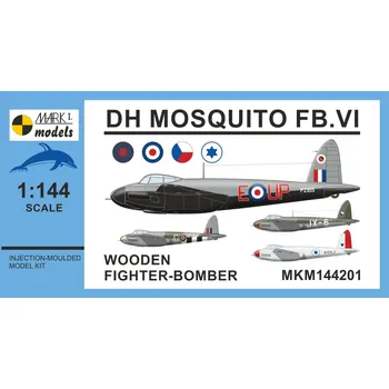 Plastikový model MARK I. Models 1:144 DH Mosquito FB.VI ,Dřevěný stíhací bombardér‘