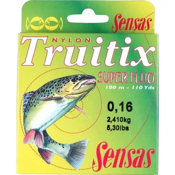 SENSAS Vlasec na lov dravých ryb Truitix Super Fluo 100 m 20/100