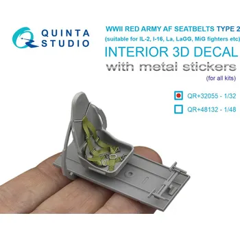 Plastikový model 1/32 WWII Red Army AF Seatb. (w/ metal b.) Type 2