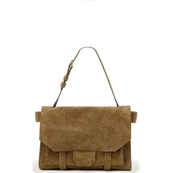 Kabelka Nubuková kabelka AllSaints URSA W096XE hnědá 82X, vel. ONE SIZE