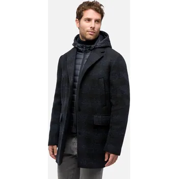 Pánský zimní kabát Tmavě modrý pánský kabát Geox Claudio - Pánské GEOX černá | modrá 3436847