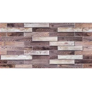 Samolepící 3D panely 3D dřevěný obklad dub tmavý