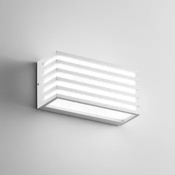 Venkovní osvětlení INTEC LED venkovní nástěnné svítidlo Dukrot, bílá, šířka 22 cm, kov LED 12 W celkem - Doprava zdarma