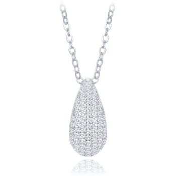 Náhrdelník Moonlit Elegantní stříbrný náhrdelník ve tvaru kapky s čirými zirkony