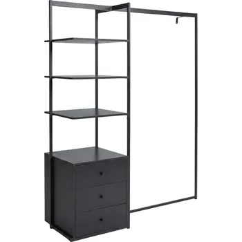 Věšák Textilomanie ARDEO Stojan Na Oblečení 150x180 Cm Černý