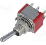 Přepínač páčkový Polohy 2 DPDT ON-ON 2A/250VAC 5A/28VDC