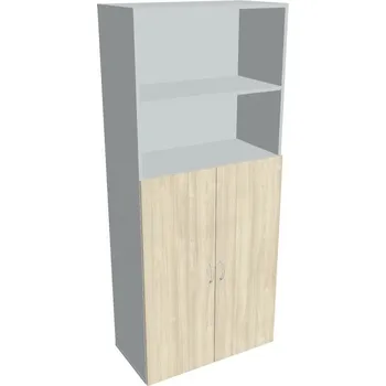 Policová skříň Skříň policová dveřová D 5 80 04 - AKÁT , ŠEDÁ