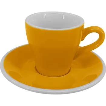 by inspire Presso šálek s podšálkem Milano, 75 ml, žlutý