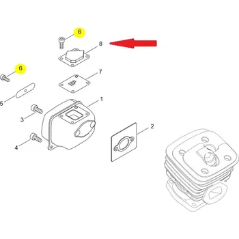 Pila Usměrňovač spalin výfuku Echo CS-550 / 600 / 620SX