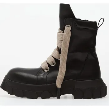 Pánské tenisky Tenisky Rick Owens Leather Boots - Jumbolace Army Bozo Tractor Black/ Black EUR 42