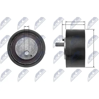 Vratná/vodicí kladka, klínový žebrový řemen, RNK-FT-024