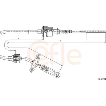 Spojkové lanko Tazne lanko, ovladani spojky, 12.7204