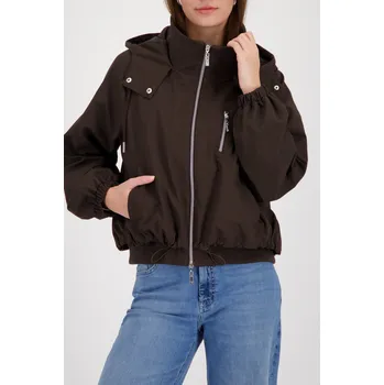 Dámský kabát Bunda Monari 410365 čokoládová s kapucí Velikost: 36