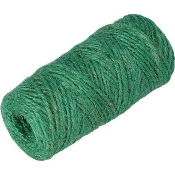 Provázek jutový na vázání rostlin - zelený 76,2 m