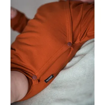 Jožánek Chlapecké zavinovací body s dlouhým rukávem Barva: skořicová, Velikost: 62