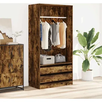 Šatní skříň vidaXL Šatní skříň 100 x 50 x 200 cm dřevotříska [3318626] Barva: kouřový dub