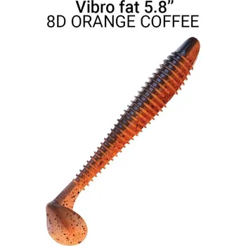 Gumová nástraha Crazy Fish Vibro Fat 15cm 8D Orange coffee (3ks)