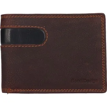 Peněženka Pánská kožená peněženka SendiDesign Didier - hnědá