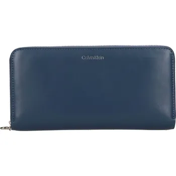 Peněženka Dámská kožená peněženka Calvin Klein Ritte - modrá