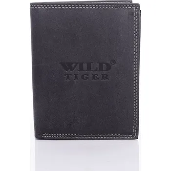 Peněženka Pánská kožená peněženka Wilderness in Black