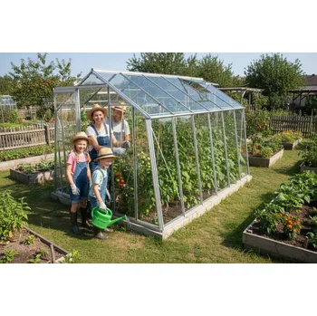 Skleník skleník LIMES Hobby H7/3 2,47x3,00 m čiré sklo 4 mm