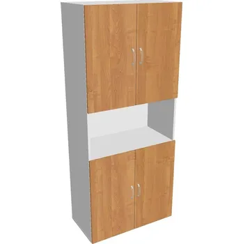 Policová skříň Skříň policová dveřová D 5 80 05 - OLŠE , BÍLÁ