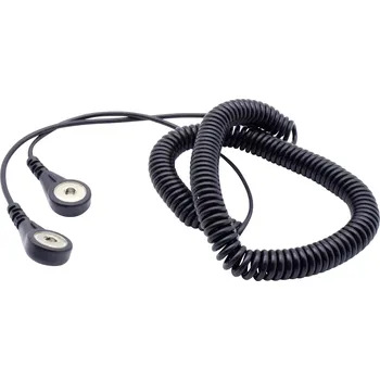 elektrický kabel Quadrios ESD zemnicí kabel 3.60 m tlačítko 4 mm