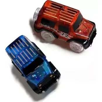 autíčko Zaparkorun Náhradní autíčko ke svítící autodráze - šířka 6 cm - červené