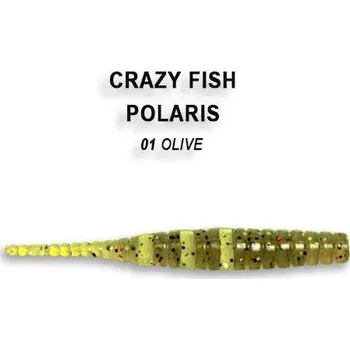 Gumová nástraha Crazy Fish Polaris 4,5cm 01 Olive (8ks)