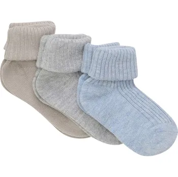 MINYMO Kojenecké žebrované ponožky 3 ks Winter Sky Velikost (od výrobce): 15/18