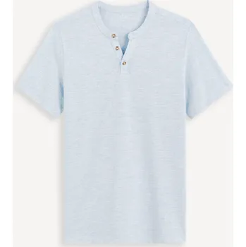 Pánské tričko Celio Tričko henley Cegeti - Pánské Celio bílá 2711130