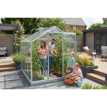 Skleník skleník LIMES Hobby H6/4,5 1,97x4,48 m čiré sklo 4 mm