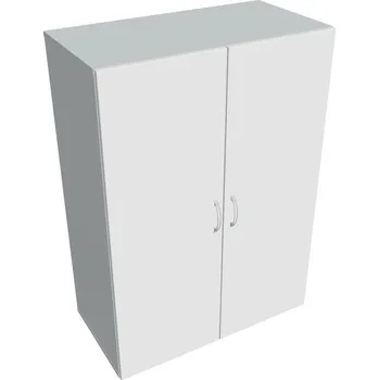 Policová skříň Skříň dveřová D 3 80 01 - BÍLÁ , ŠEDÁ