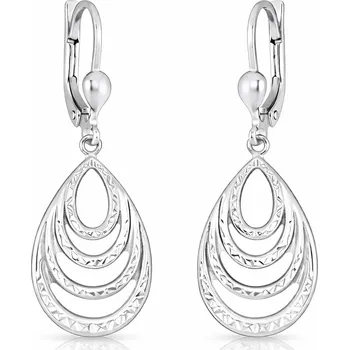 Náušnice Leru Zlaté visací náušnice bílé zlato