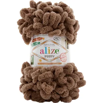 Alize Příze Puffy 466 mléčná čokoláda